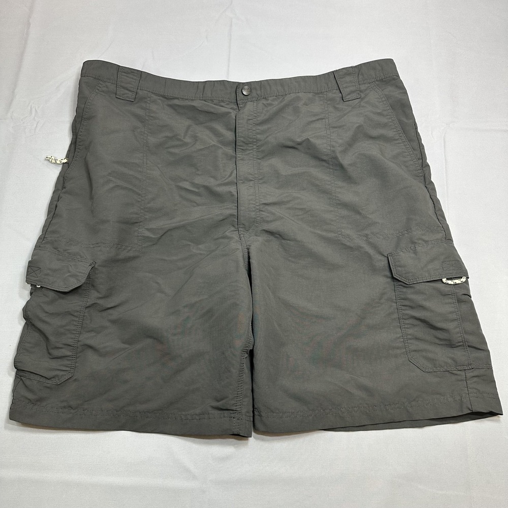 Wrangler Shorts Mens 48 Gray Nylon Cargo 9in Outdoor Hiking Utility Travel